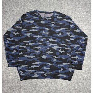 Athleta Printed Sweatshirt Womens LT Blue Camo Pullover